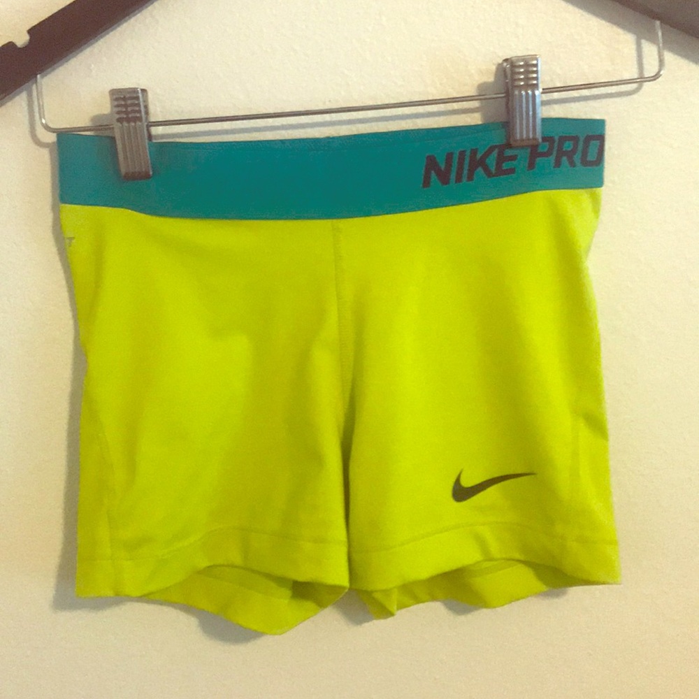 Yellow/ teal NIke Pros